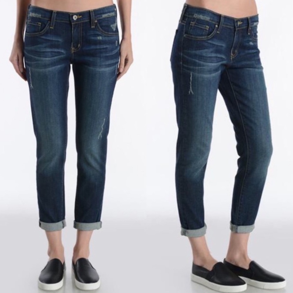 Just Black Distressed Boyfriend Jeans size 28 NWOT